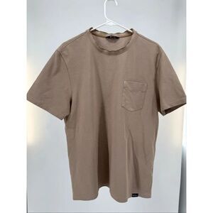 Ben Sherman Mens Tan Khaki Pique Pocket T-Shirt Short Sleeve Crew Neck